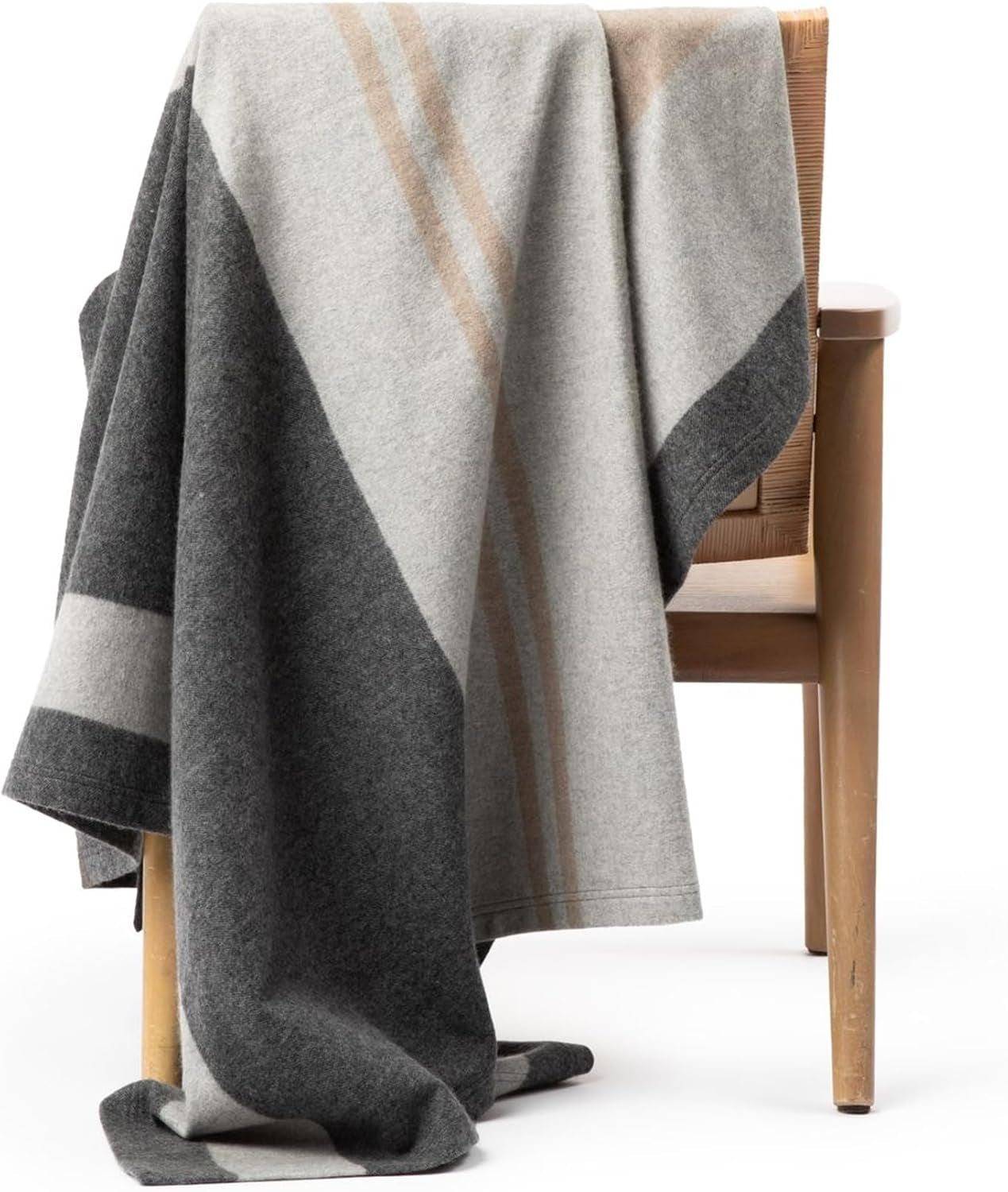 Cashmere Throw Blanket – Stripe Pattern
