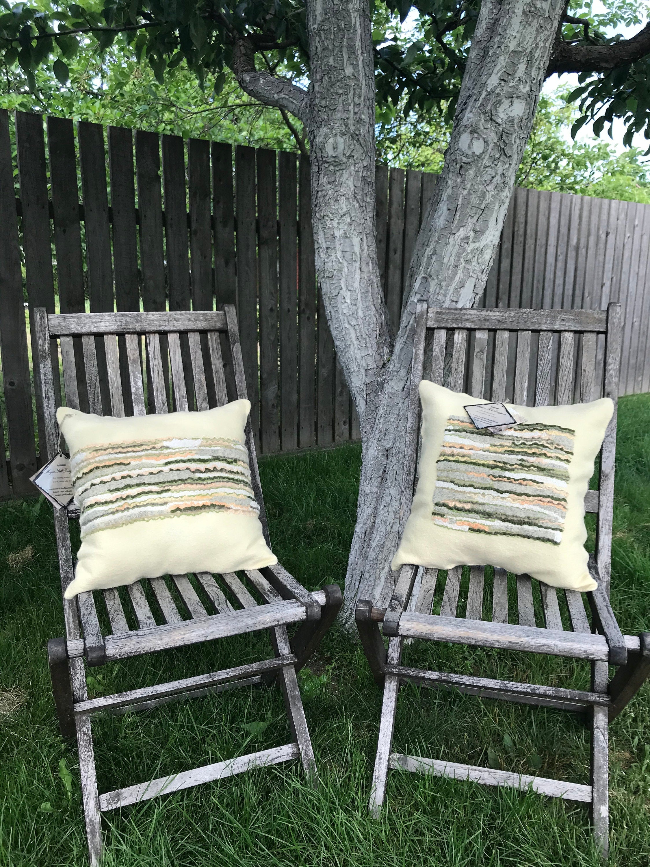 Merino Wool Pillow Cover – Textural Stripes