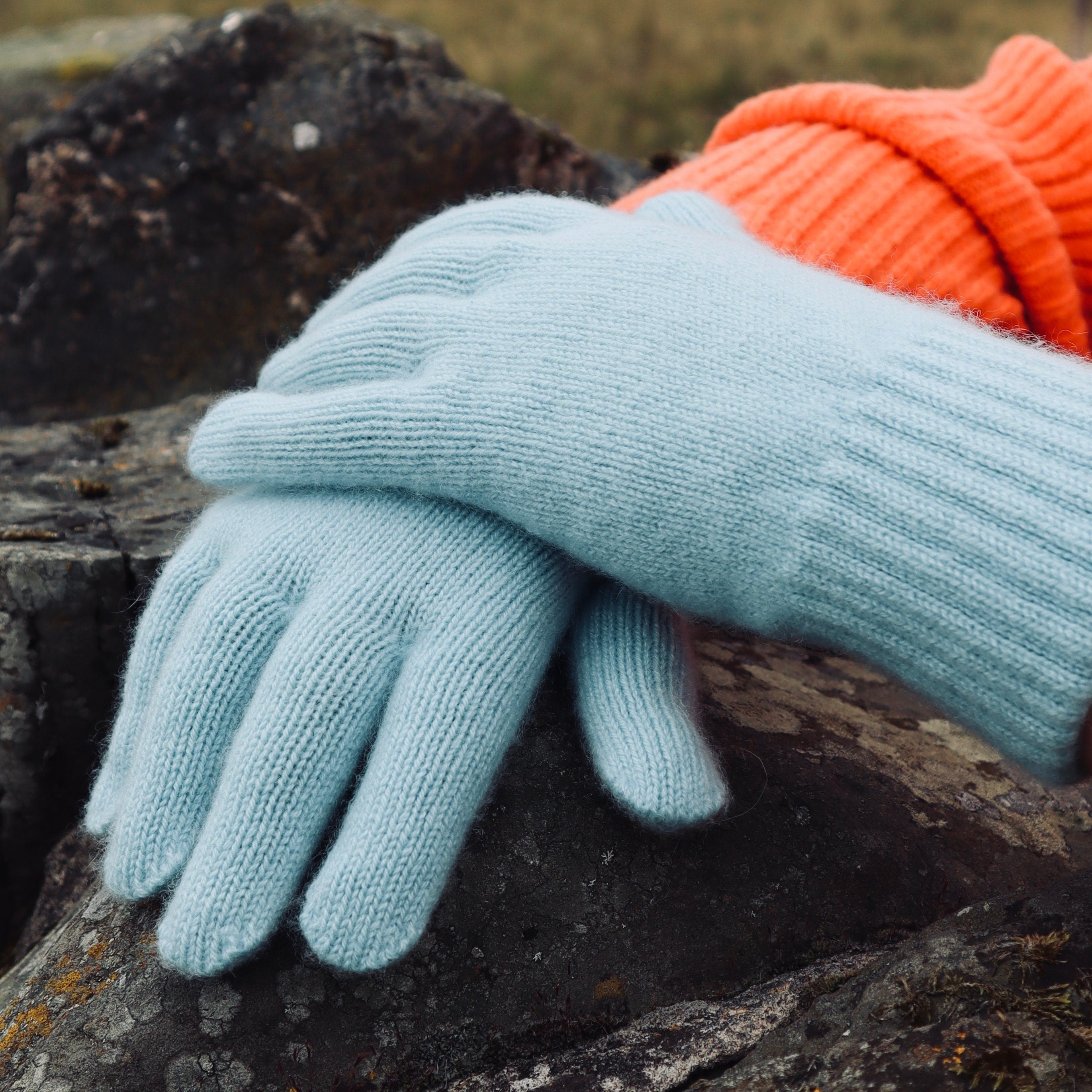Women's Cashmere Gloves – Light Blue