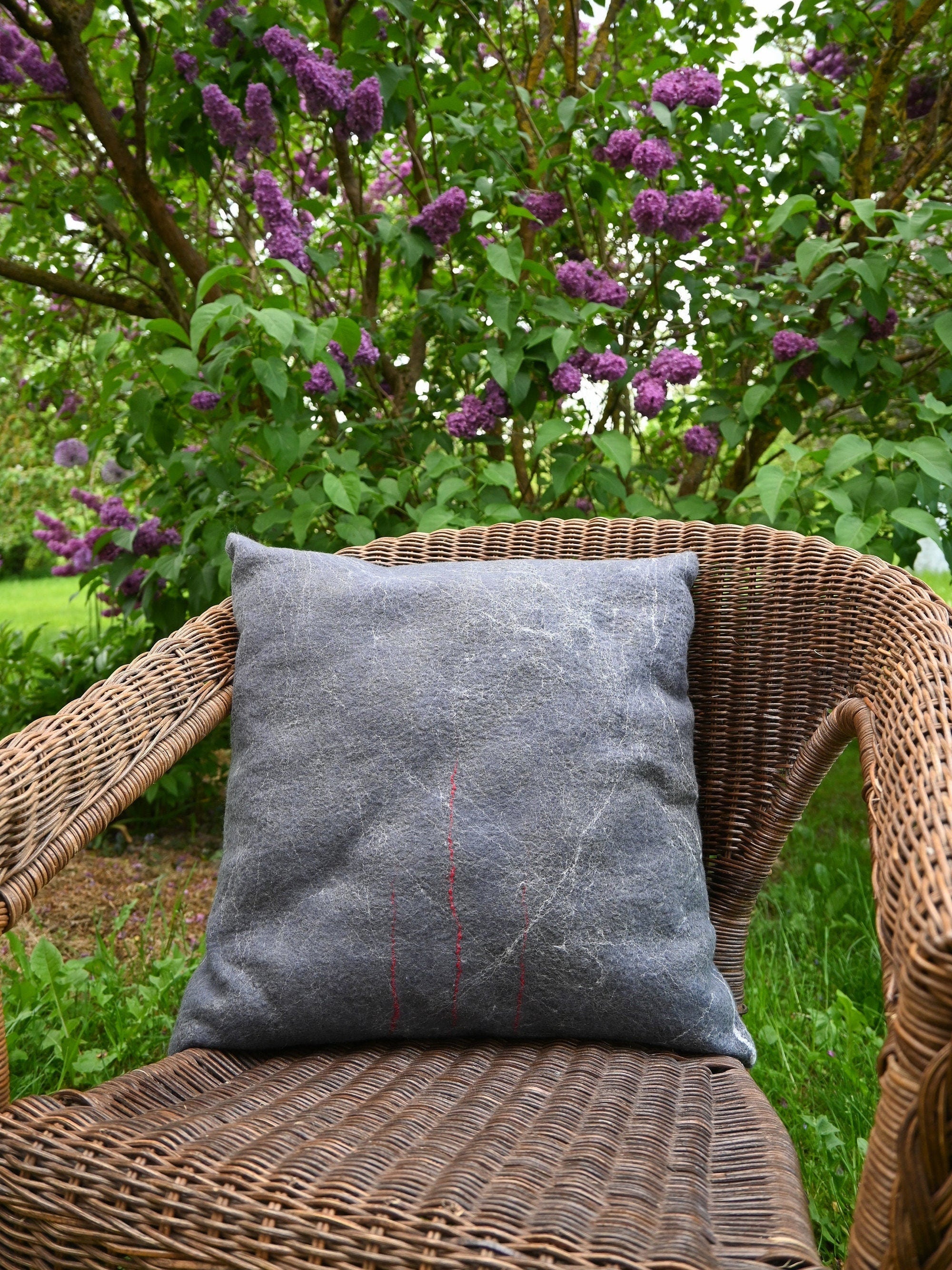 Merino Wool Cushion – Grey