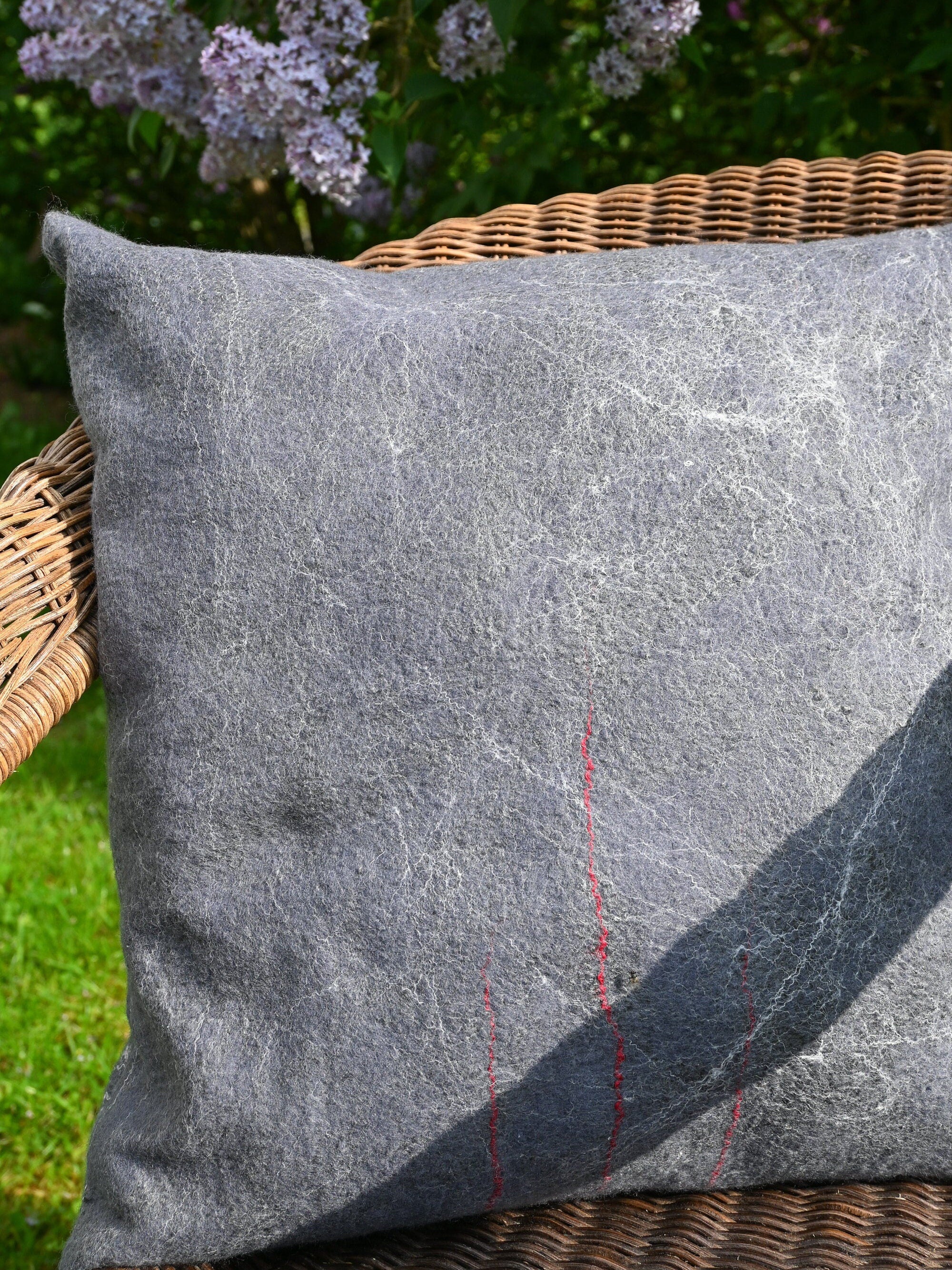 Merino Wool Cushion – Grey