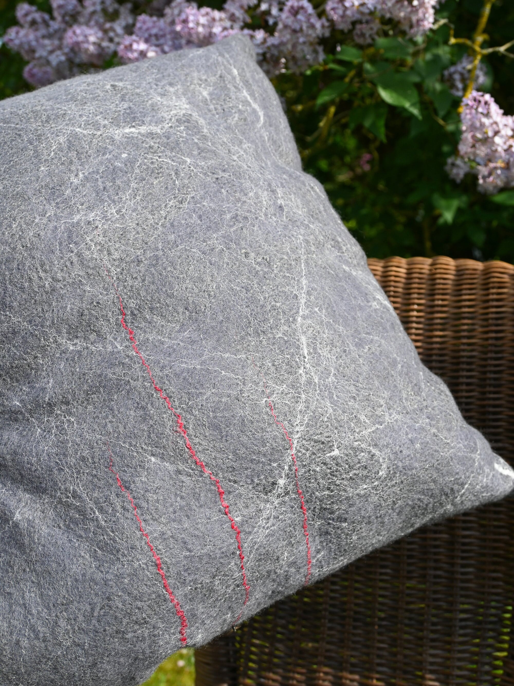 Merino Wool Cushion – Grey