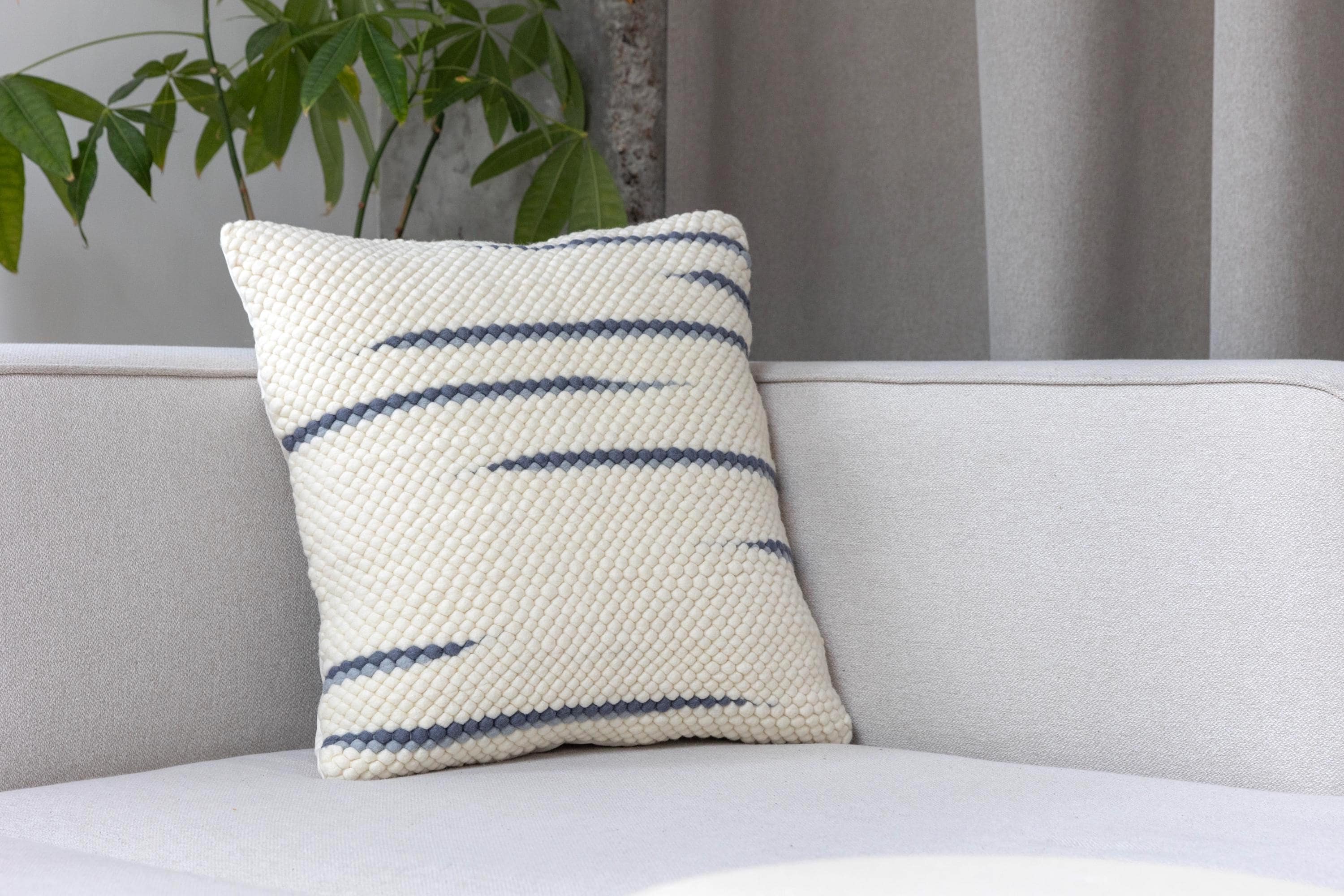 Merino Pillow Cover – Soft Blue Minimalist Accent