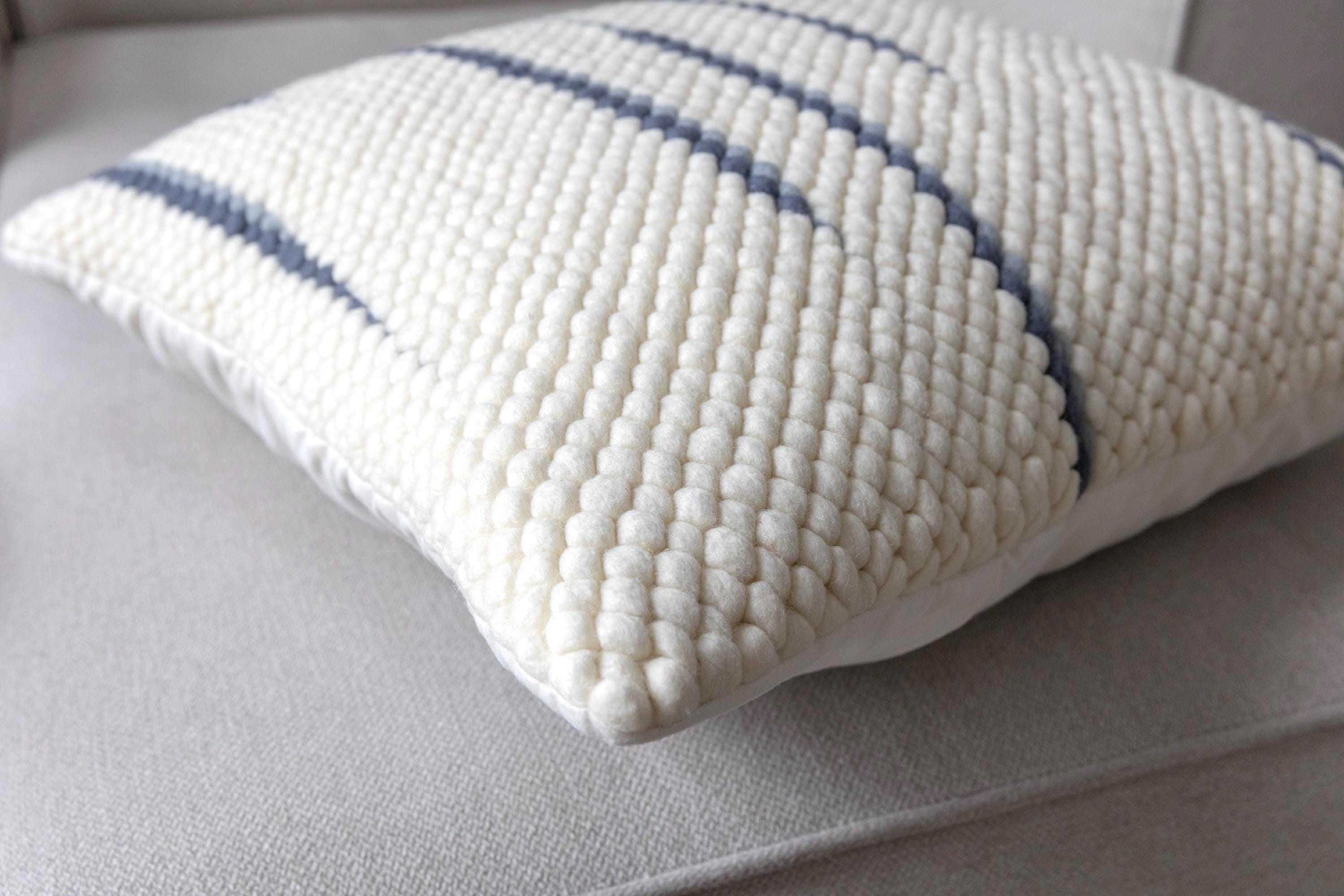 Merino Pillow Cover – Soft Blue Minimalist Accent