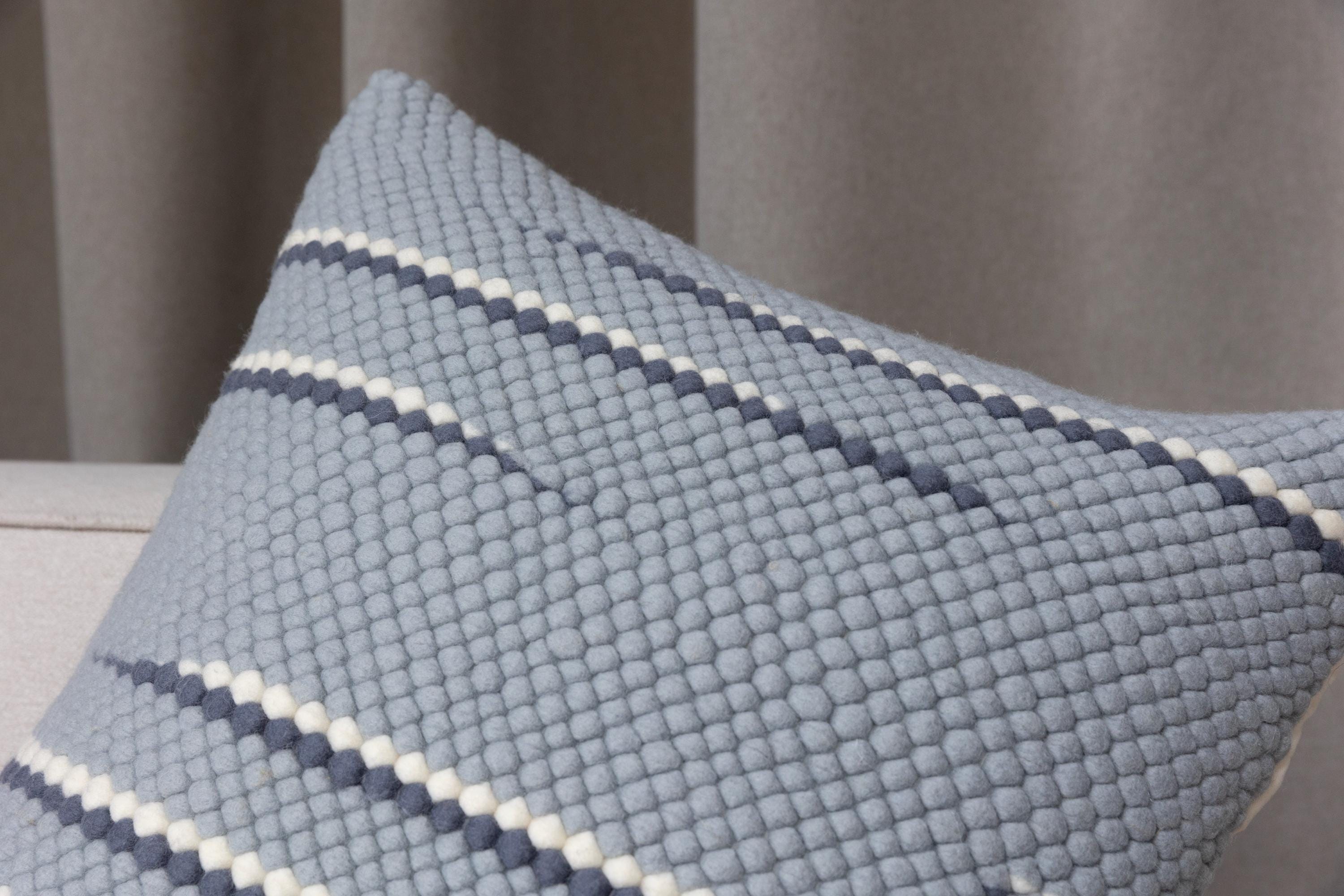 Merino Pillow Cover – Slate Blue