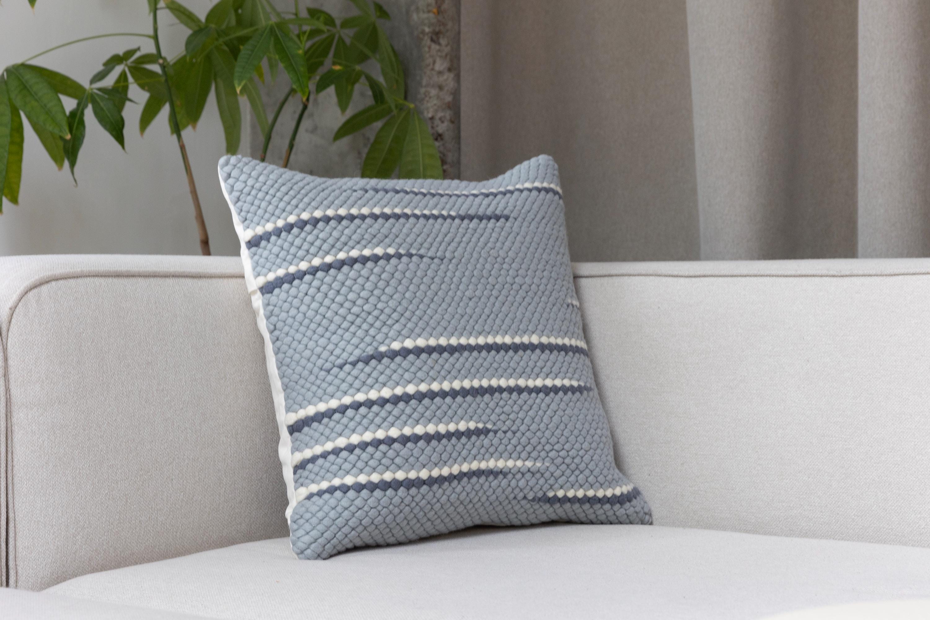 Merino Pillow Cover – Slate Blue