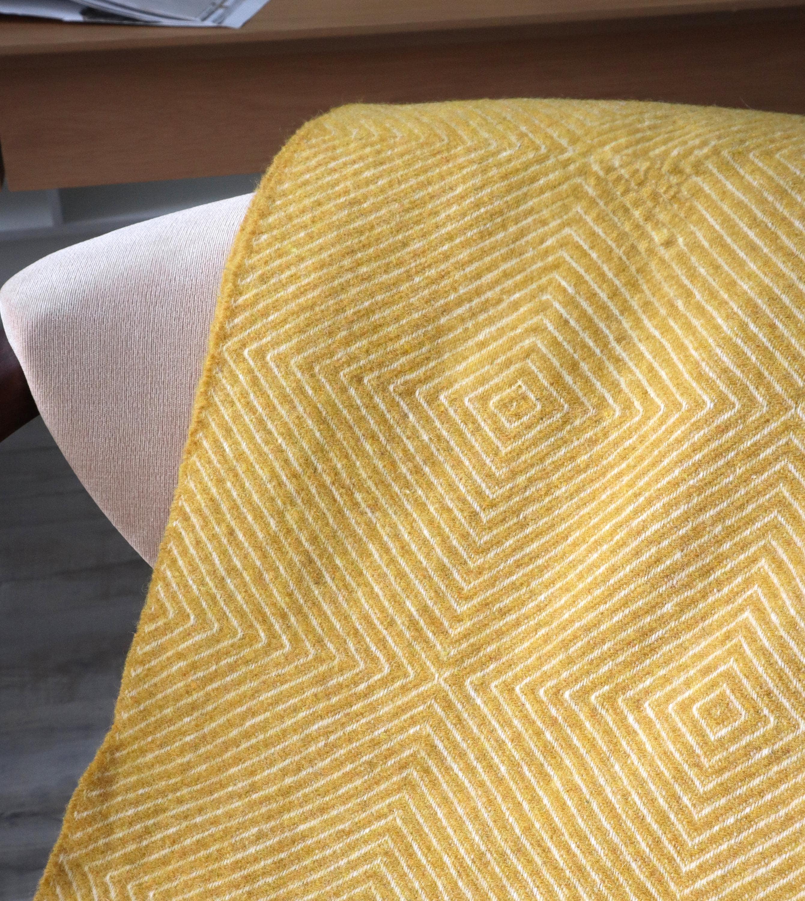 Merino Wool Sofa Throw – Warm, Bold Accent