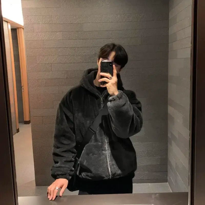 Wool Modern Overcoat Sleek Korean Tailoring for Men's Winter Comfort - Alpaca House