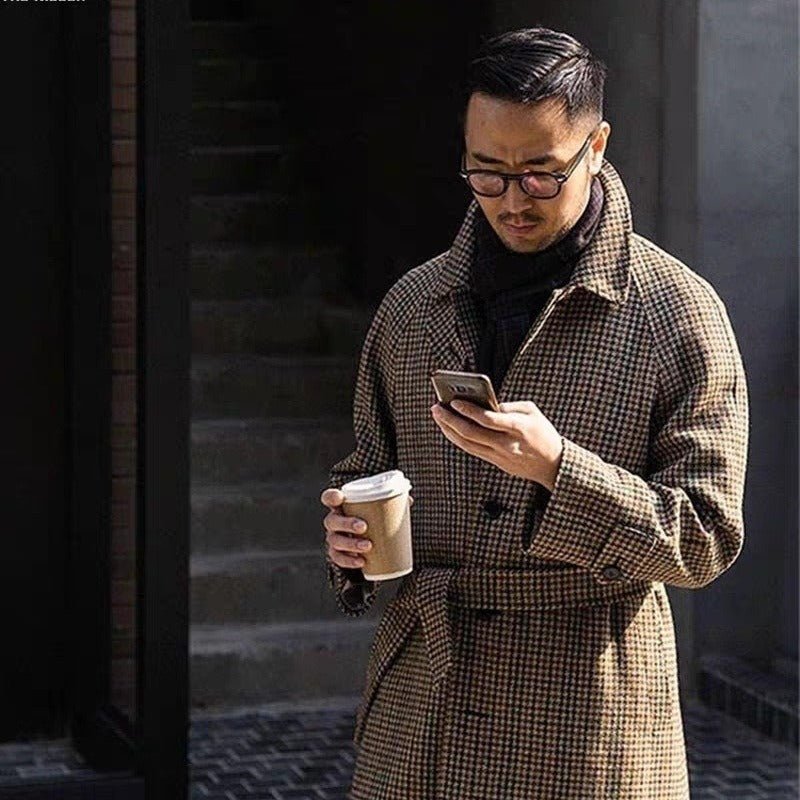 Wool Retro Men's Overcoat Classic Elegance with Modern Winter Warmth - Alpaca House