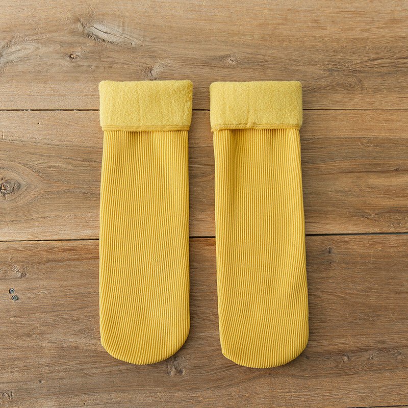 Wool Thickened Women's Medium Tube Solid Color Socks - Alpaca House