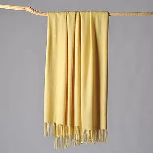 Cashmere Throw Blanket –  Yellow
