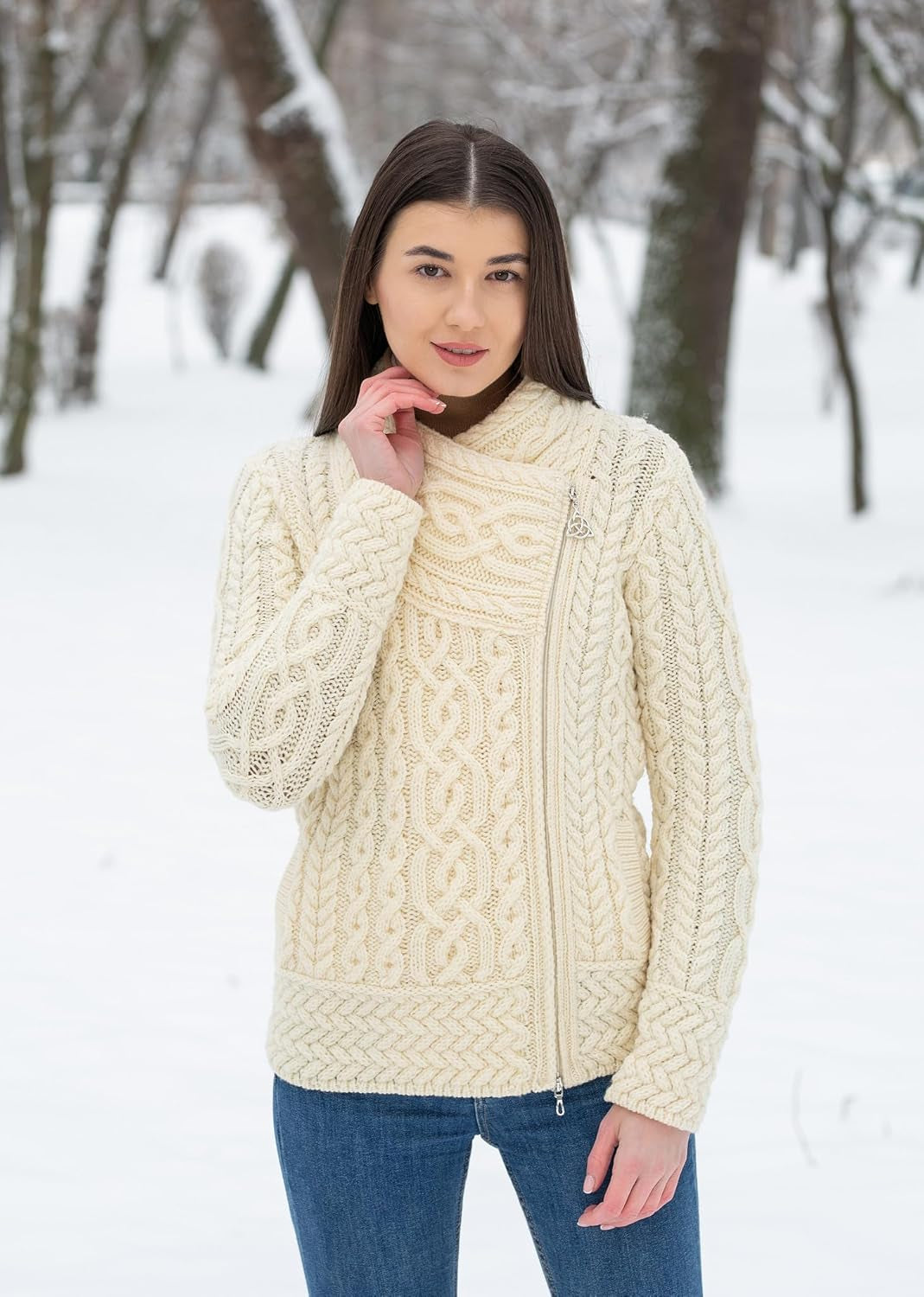 Merino Knitted Jacket – Natural Merino Knitwear