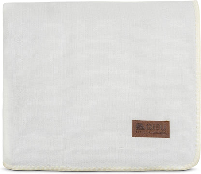 Alpaca Wool Blanket – Sea Foam Stripe