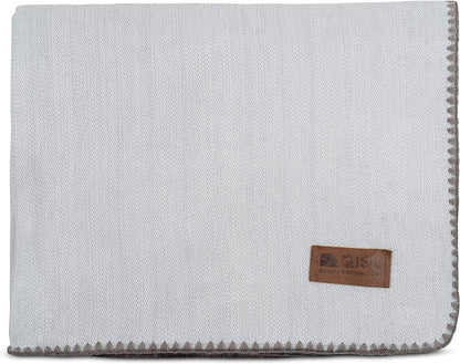 Alpaca Wool Blanket – Sea Foam Stripe