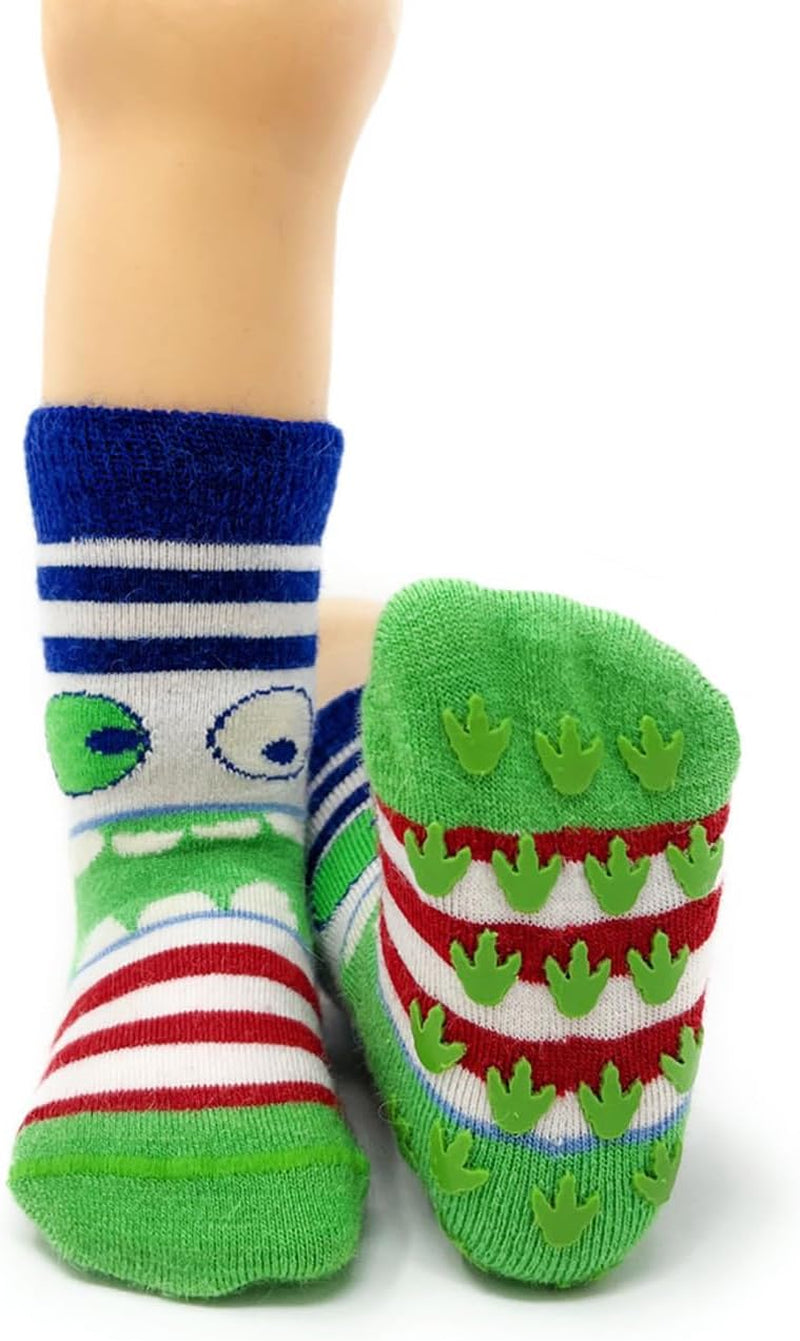 Monster Non-Skid Alpaca Socks – Cozy for Kids