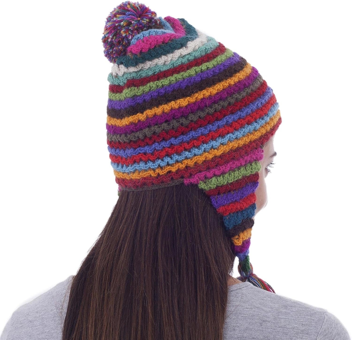  Alpaca Rainbow Hat – Vibrant & Warm