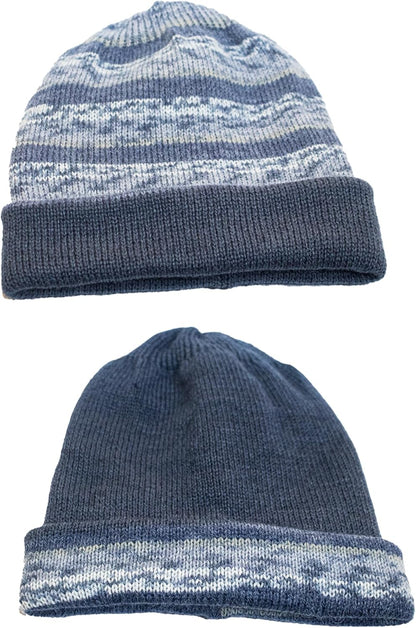 Alpaca Knit Hat – Black & Gray Winter Style