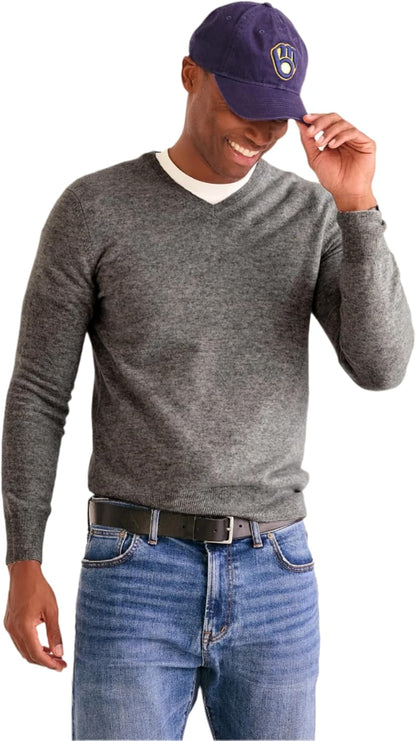 Men’s Cashmere V-Neck Sweater – Modern