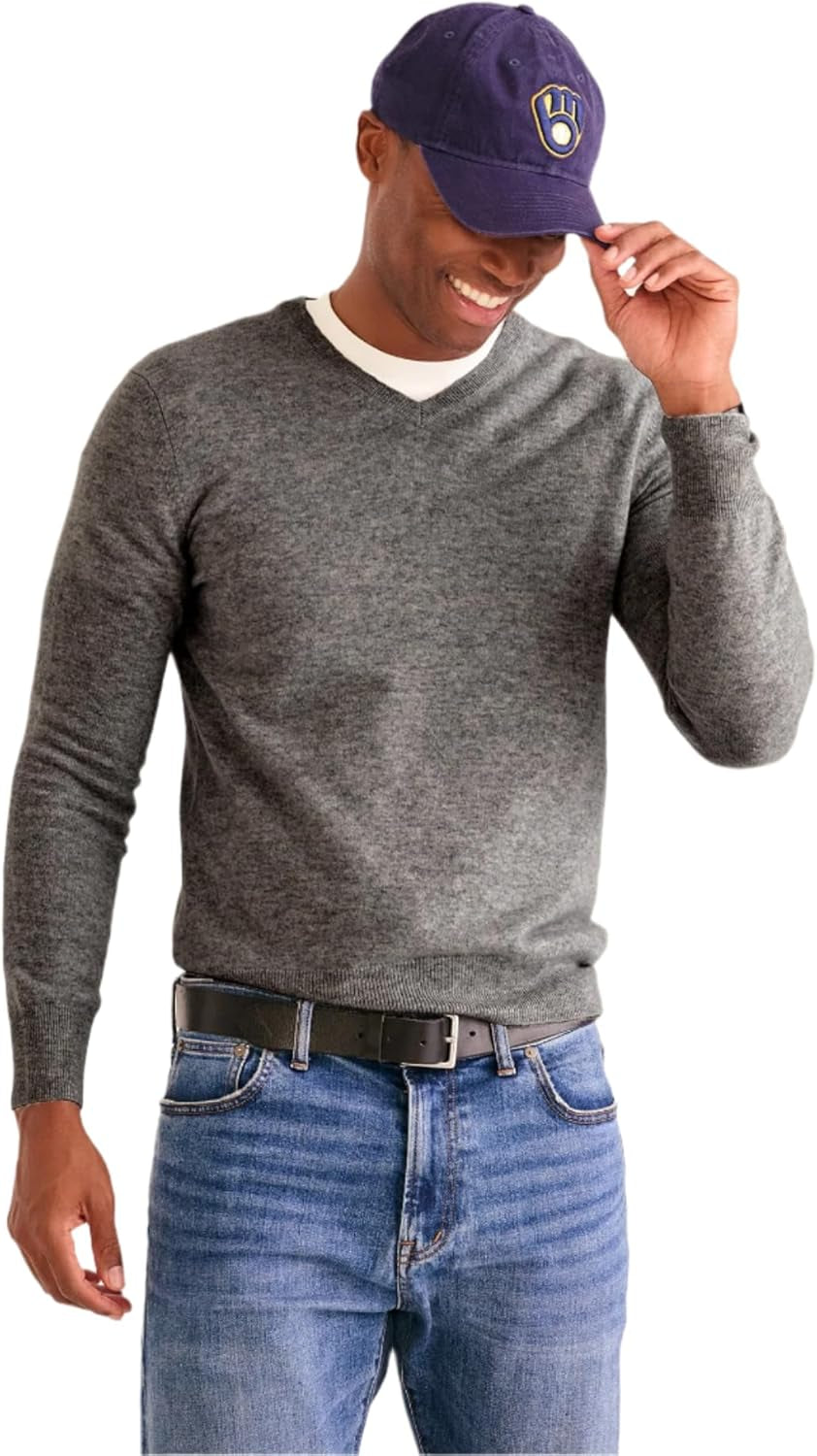 Men’s Cashmere V-Neck Sweater – Modern