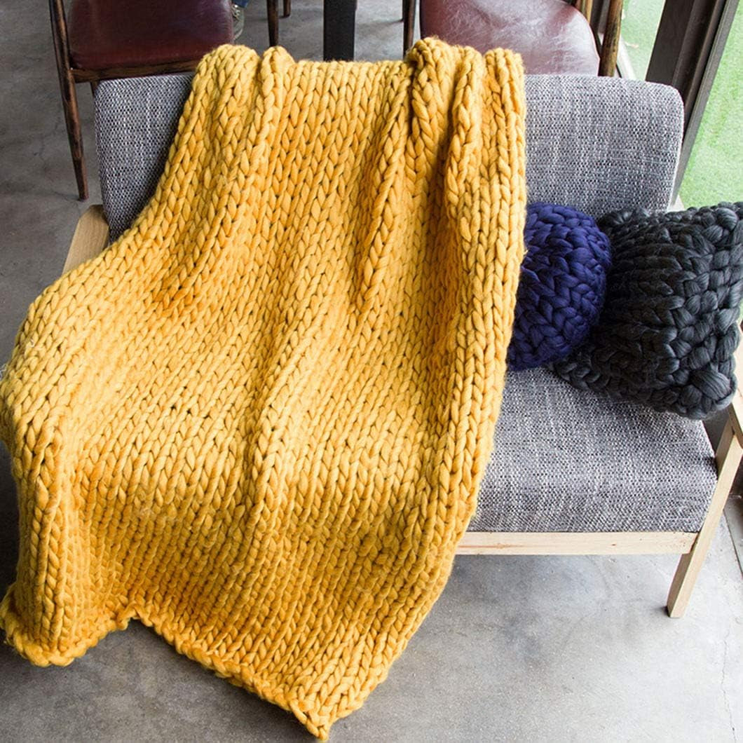 Merino Throw Blanket - Yellow