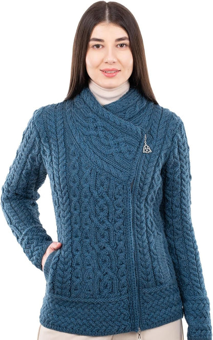 Merino Knitted Jacket – Natural Merino Knitwear