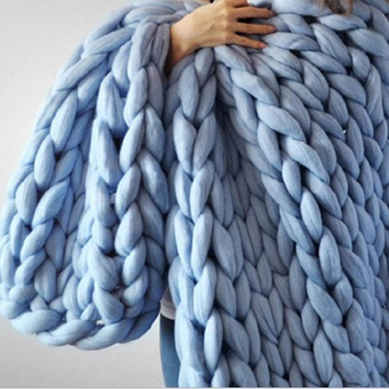 Merino Throw Blanket - Chunky Knit