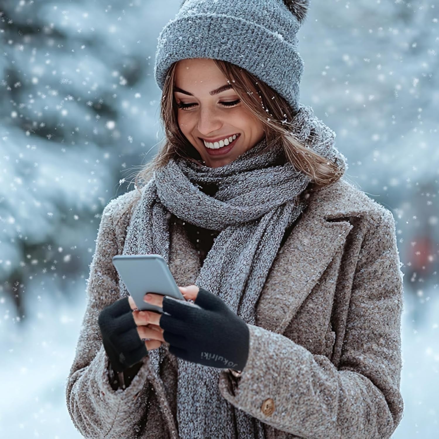 Merino Fingerless Gloves – Winter Design