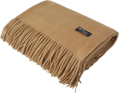 Pure Cashmere Throw Blanket – Sage Green