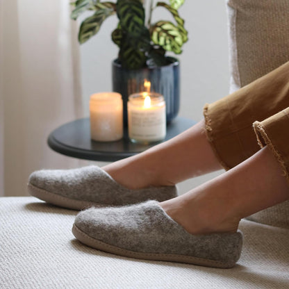 Merino Wool Felt Slippers – Comfortable