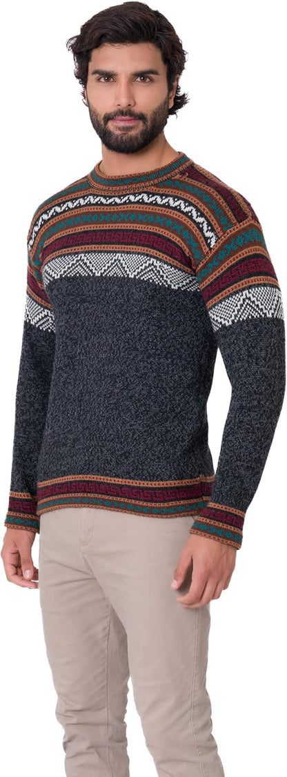 Alpaca Sweater – Cusco Geometric Pattern