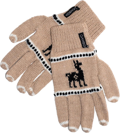 Alpaca Wool Gloves for Women Winter Knit Mittens for Womens