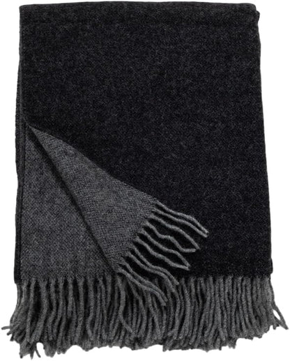 Merino Throw Blanket - Blue Plaid