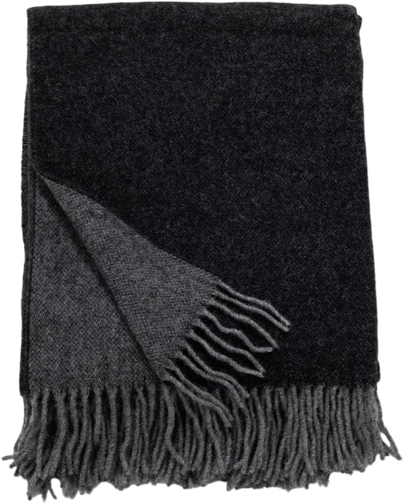 Merino Throw Blanket - Blue Plaid