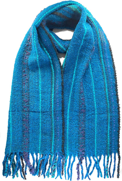 Baby Alpaca Scarf – Handwoven Multicolor Elegance