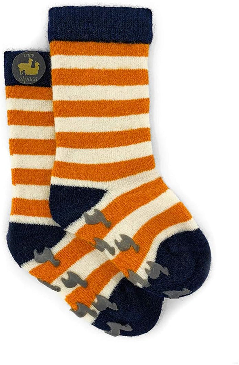 Kids’ Alpaca Wool Socks – Stripes Design