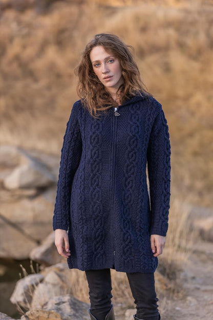 Celtic Merino Wool Jacket – Elegant Heritage Knit