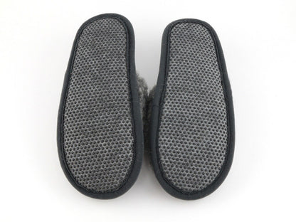 Merino Slip-On Slippers – Gray Merino Felt