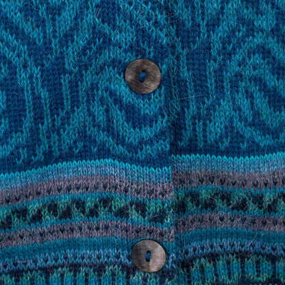 Alpaca Button-Up Sweater – Traditional Style