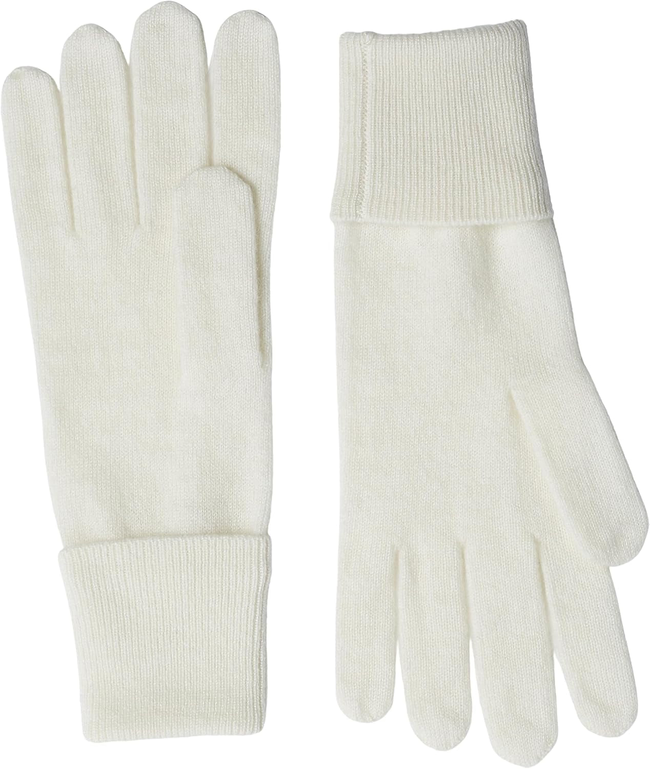 Cashmere Knitted Gloves – White