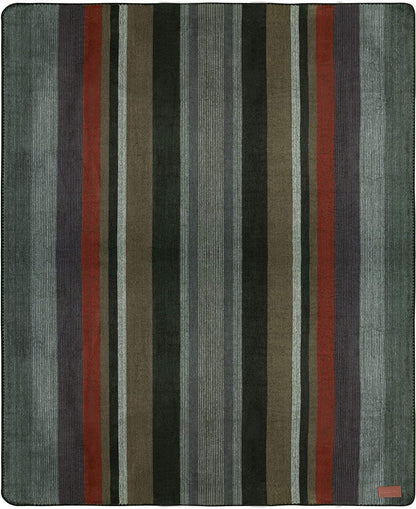 Alpaca Wool Blanket – Sea Foam Stripe