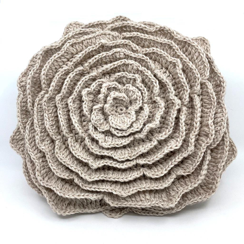 Merino Wool Cushion – Rose Design