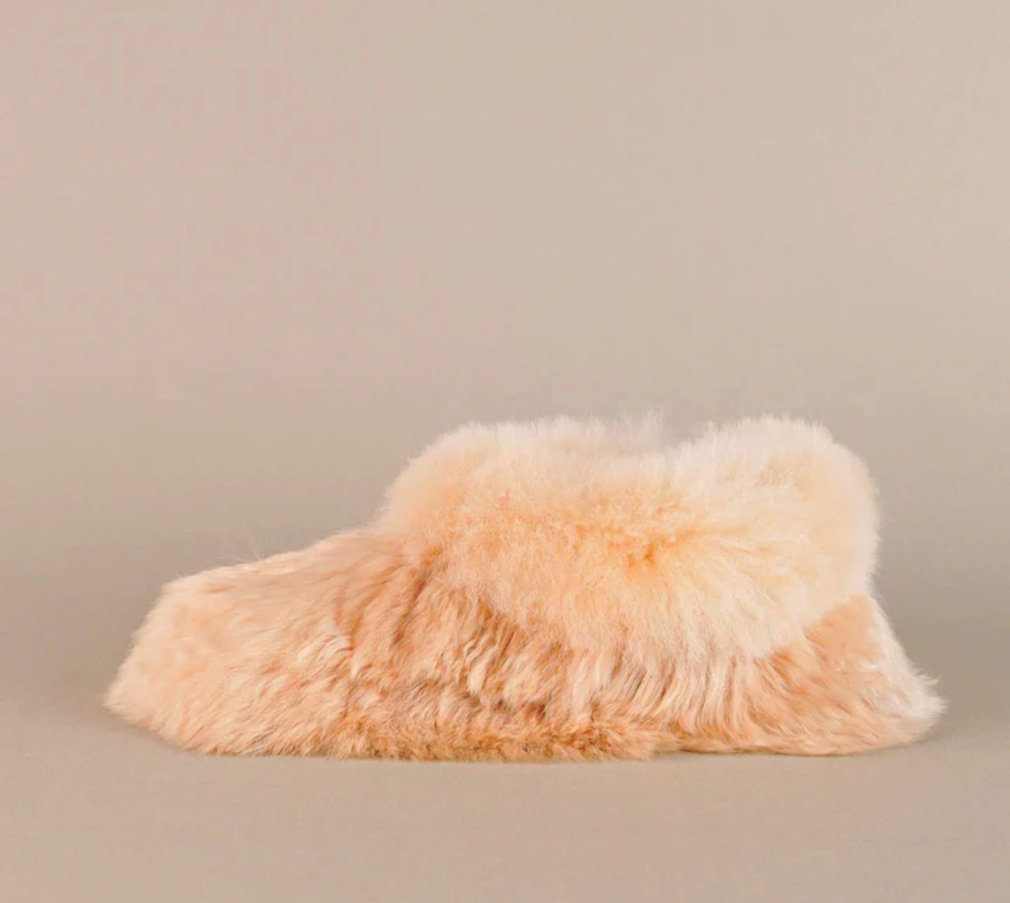 Beige Alpaca Slippers – Warm & Cozy