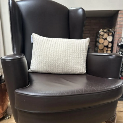 Alpaca Wool Cushion – Cream Design