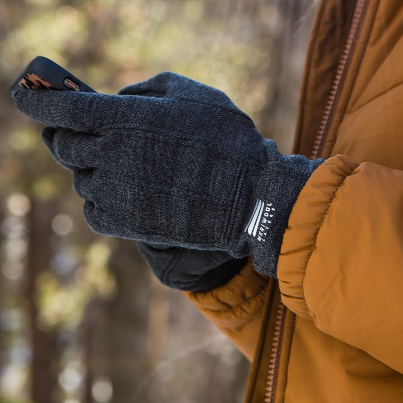Merino Wool Gloves – Charcoal