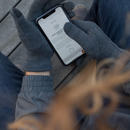 Merino Wool Gloves – Charcoal