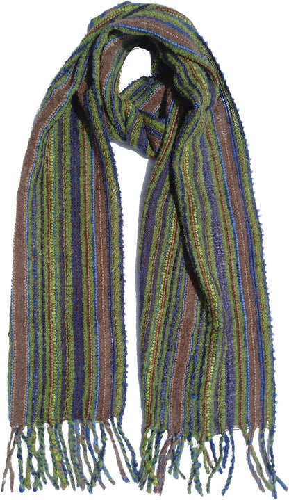 Baby Alpaca Scarf – Handwoven Multicolor Elegance
