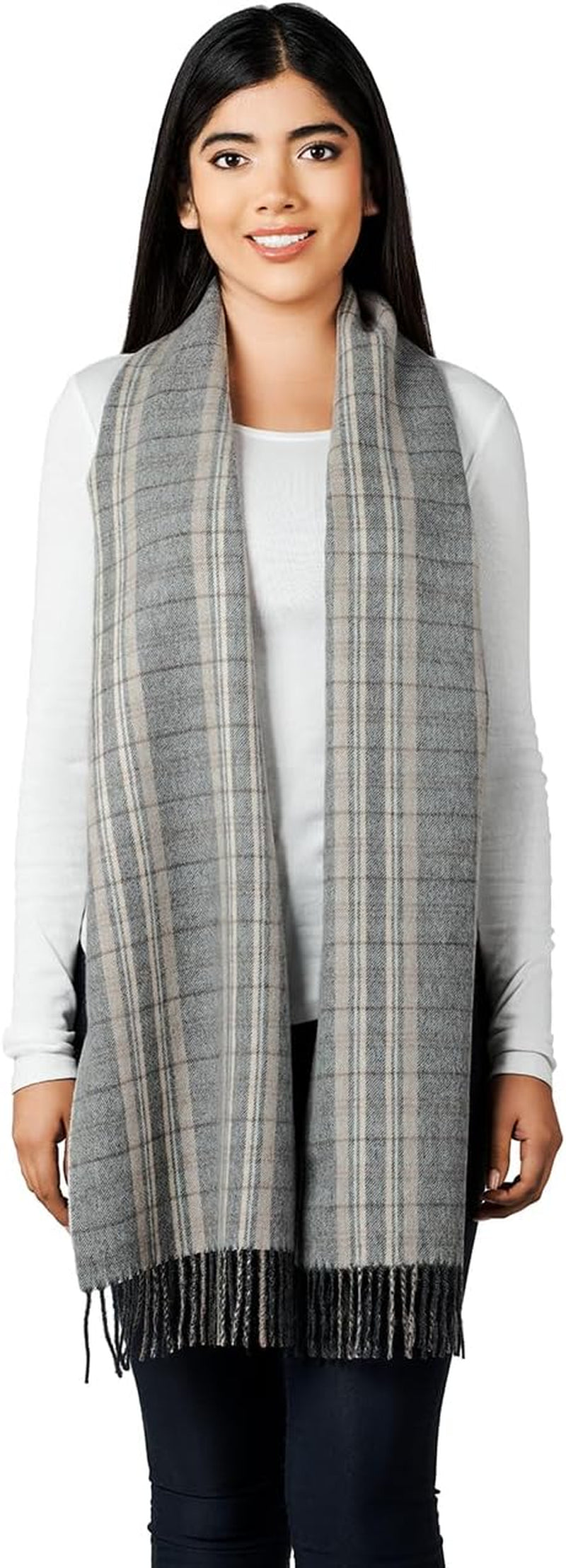 Plaid Alpaca Scarf – Classic Flannel Wrap