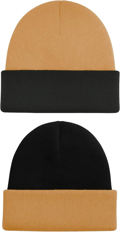 Alpaca Knit Hat – Black & Gray Winter Style