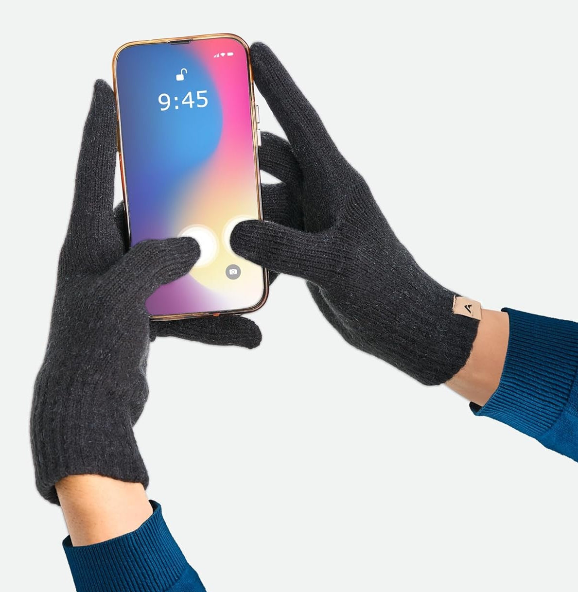 Baby Alpaca Thermal Gloves – Black