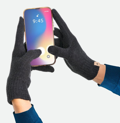 Baby Alpaca Thermal Gloves – Black